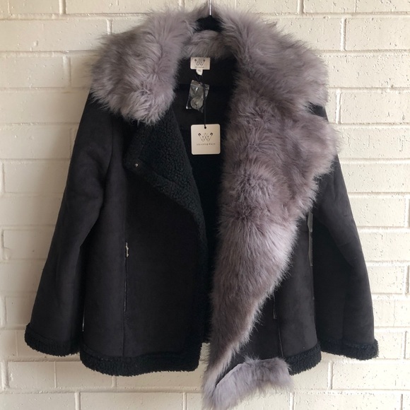 NWT Six Crisp Days Faux Fur Trim Sherpa Jacket - Picture 2 of 8